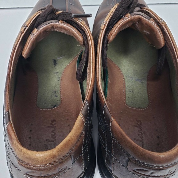 Clarks Touareg Oxford Mens 11M 70852 05/06 Brown Leather Bicycle Toe Lace‎ Shoe main image 4